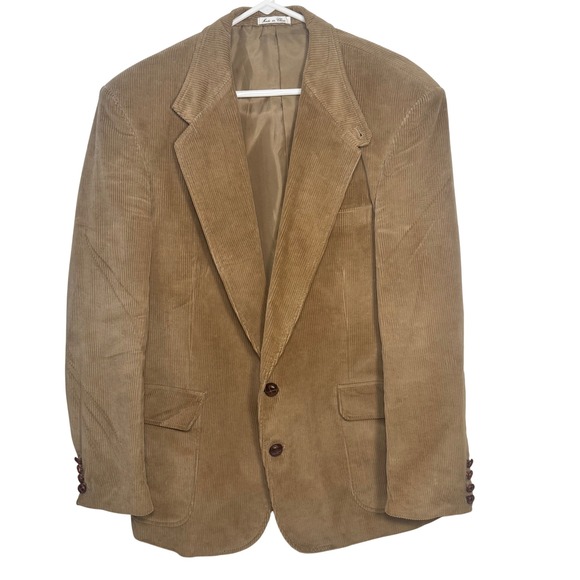 Wentworth Other - Vintage Men's Tan Corduroy Blazer Jacket 44R Academia Classic Grandpa Two Button